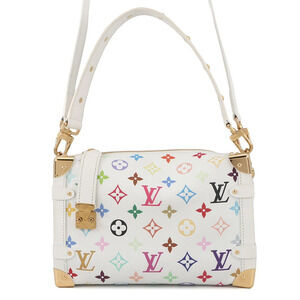 Louis Vuitton Shoulder Bag Multicolor LV TM Side Trunk White Takashi Murakami